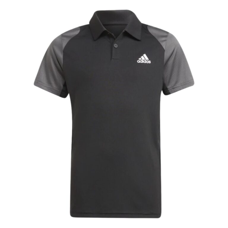 Adidas Boys Club Polo Shirt Black - OLD