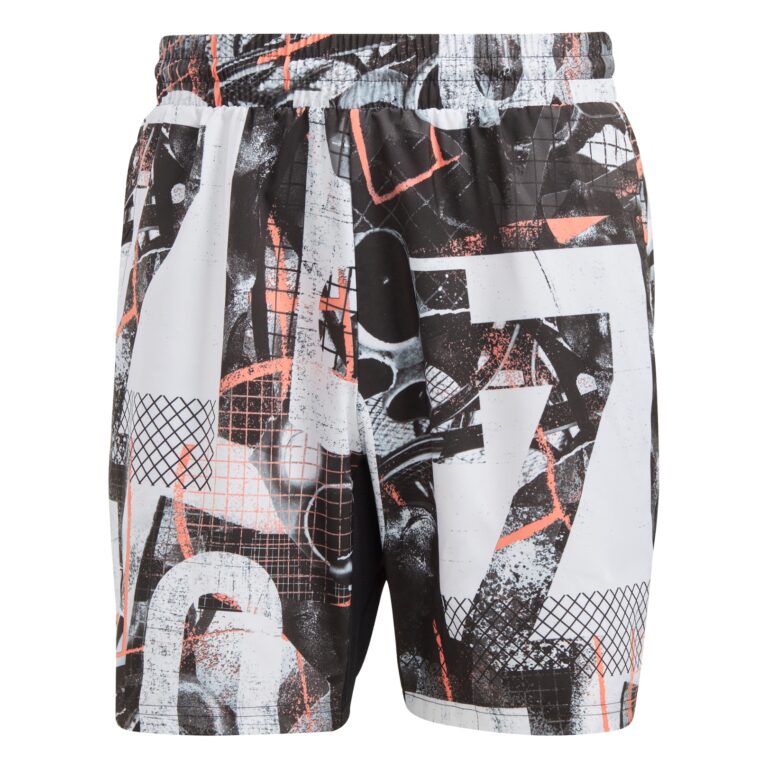Adidas Club Graphic 7" Shorts White/Black/Corfus - OLD