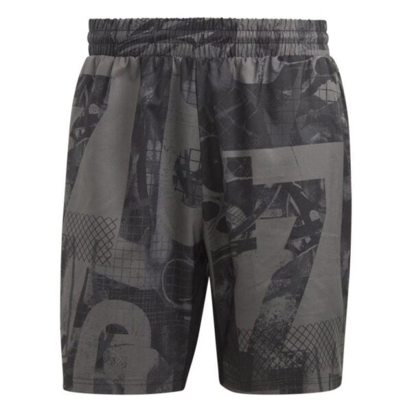 Adidas Club Graphic Shorts 7" Grey Five/Black/Carbon