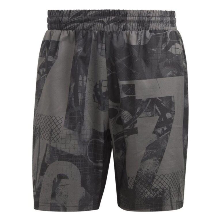 Adidas Club Graphic Shorts 7" Grey Five/Black/Carbon - OLD