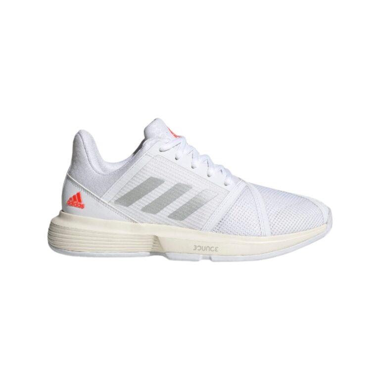 Adidas CourtJam Bounce Dame Cloud White/Silver Metallic - OLD