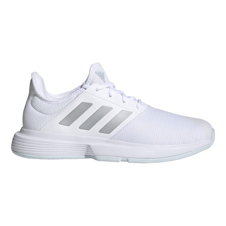 Adidas GameCourt Dame Cloud White/Silver Metallic/Halo Blue - OLD