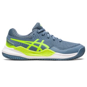 Asics Gel-Resolution 9 GS Clay Junior Steel Blue/Hazard Green - OLD