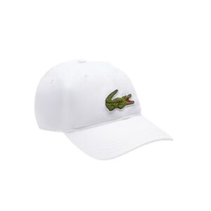 Lacoste Crocodile Badge Cotton Twill Cap White