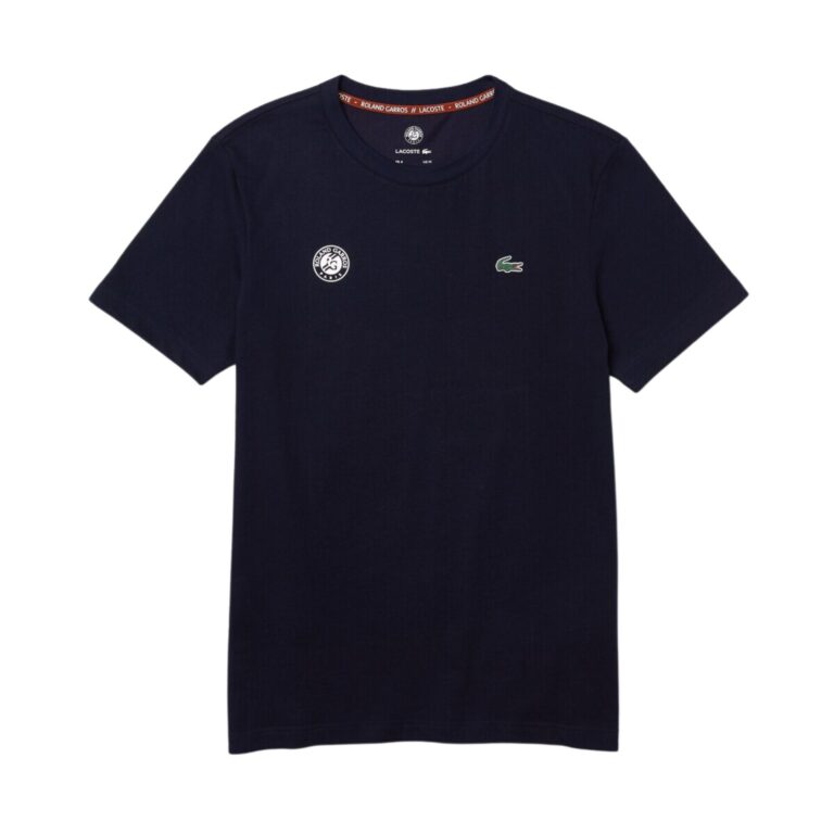 Lacoste Roland Garros Edition Performance T-shirt Navy Blue - OLD