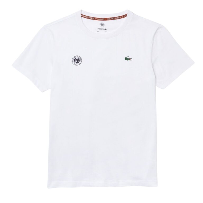 Lacoste Roland Garros Edition Performance T-shirt White - OLD