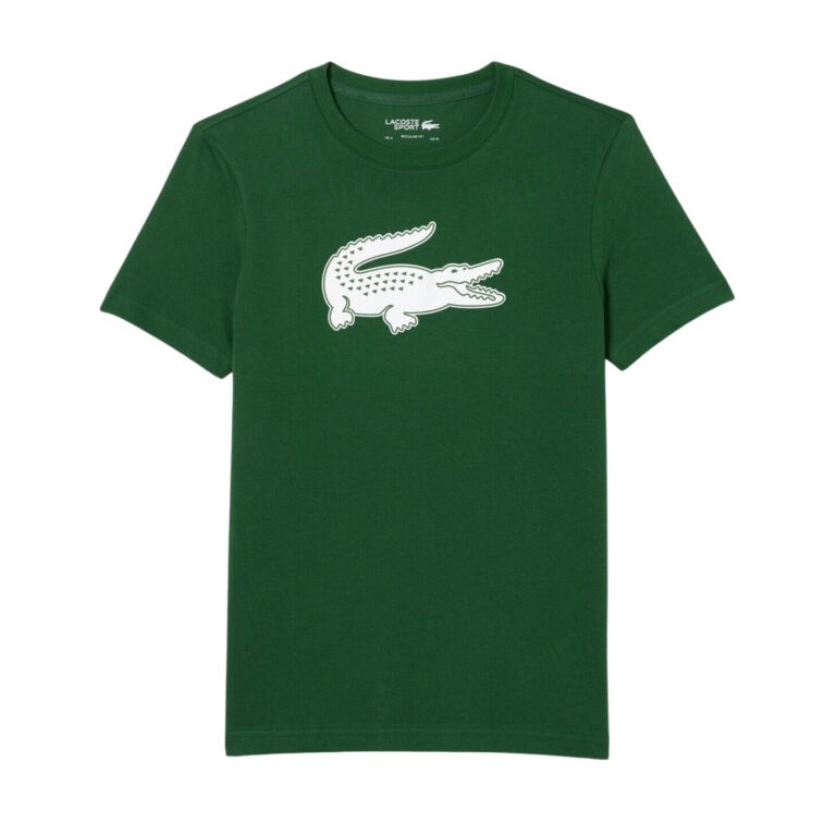 Lacoste Sport 3D Print Crocodile T-shirt Green/White - OLD