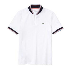 Lacoste Sport Fit Stretch Piqué Women Polo White/Navy Blue - OLD