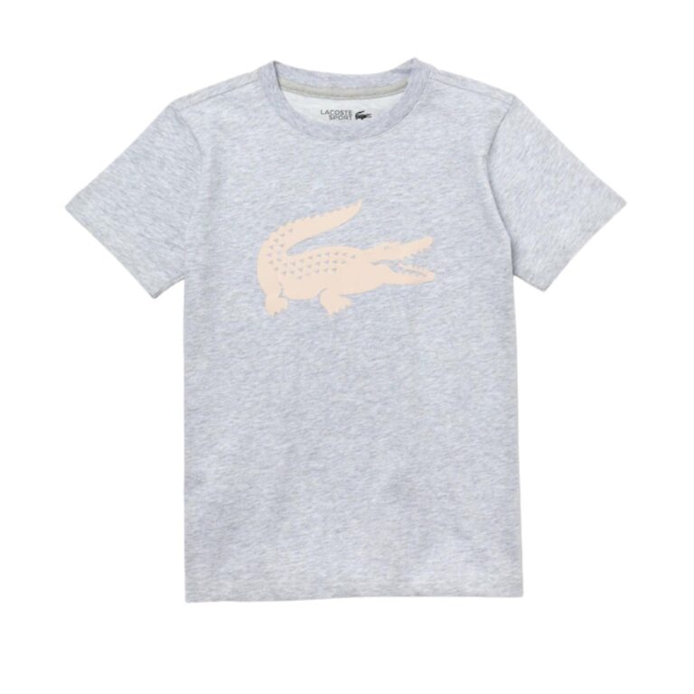 Lacoste Sport Oversized Croc Junior T-shirt Grey - OLD