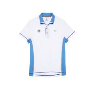 Lacoste Sport Roland Garros Breathable Polo Shirt White/Blue