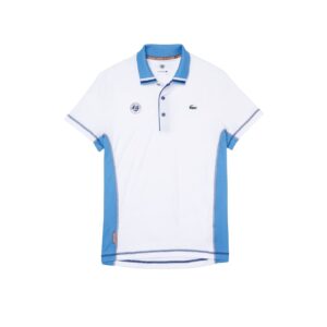 Lacoste Sport Roland Garros Breathable Polo Shirt White/Blue - OLD