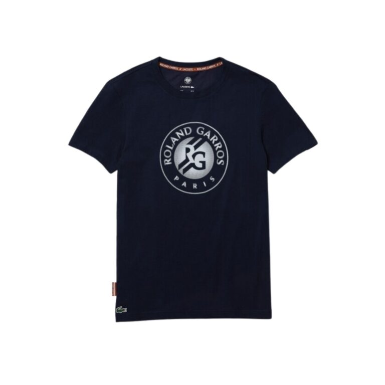Lacoste Sport Roland Garros Edition Organic Cotton T-Shirt Navy - OLD