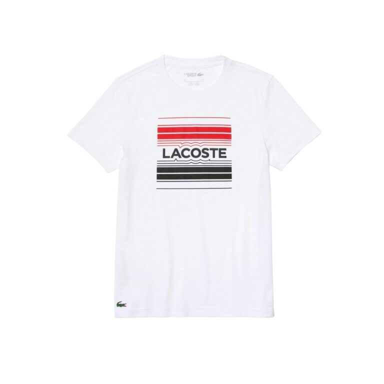Lacoste Sport Stylized Logo Print T-shirt White - OLD