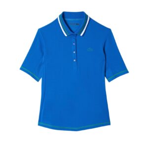 Lacoste Ultra-Dry Pique Polo Shirt Women Blue - OLD