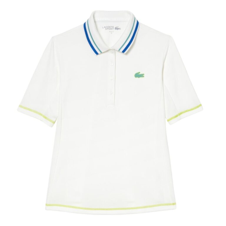 Lacoste Ultra-Dry Pique Polo Shirt Women White - OLD