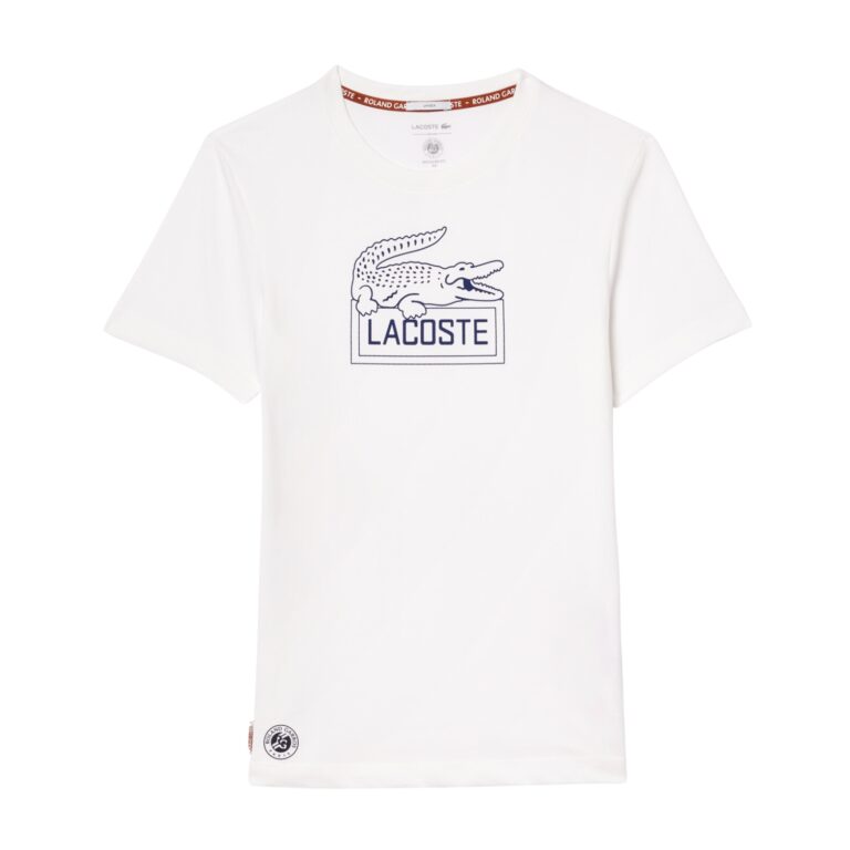 Lacoste Ultra-Dry Roland Garros Edition Tennis T-shirt White - OLD