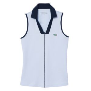 Lacoste Ultra-Dry Sleeveless Polo Shirt Women Light Blue