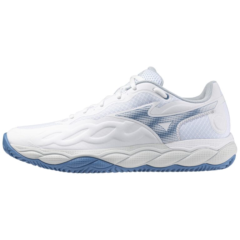 Mizuno Wave Enforce Court CC Women White/Parisian Blue - OLD