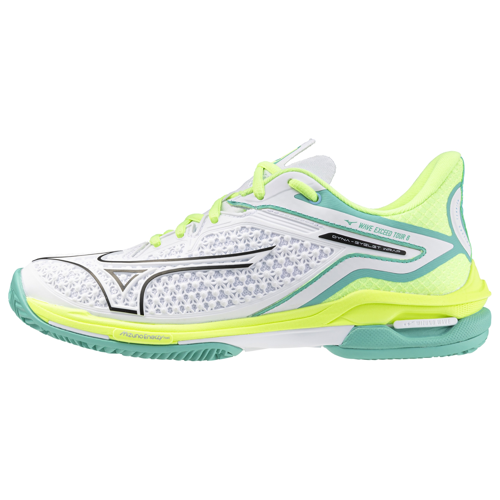 Mizuno Wave Exceed Tour 6 CC Women White/Black/Mizuno Lime - OLD