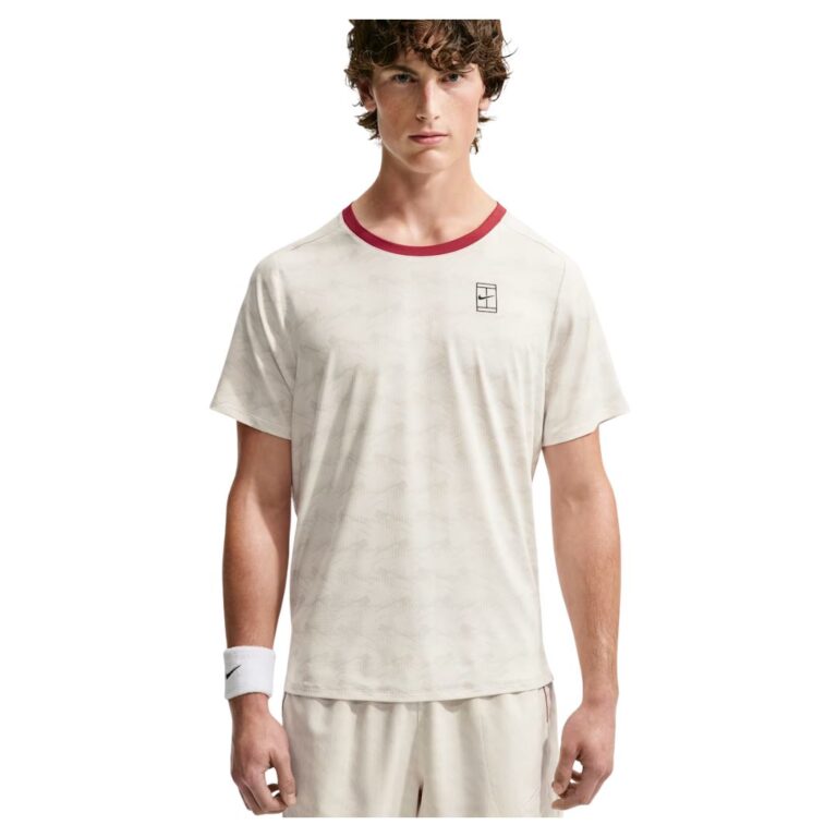 Nike Court Advantage Dri-FIT T-shirt Light Bone/Tough Red