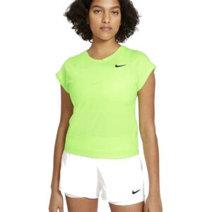 Nike Court Dri-Fit Victory T-shirt Dame Lime Glow/Black - OLD