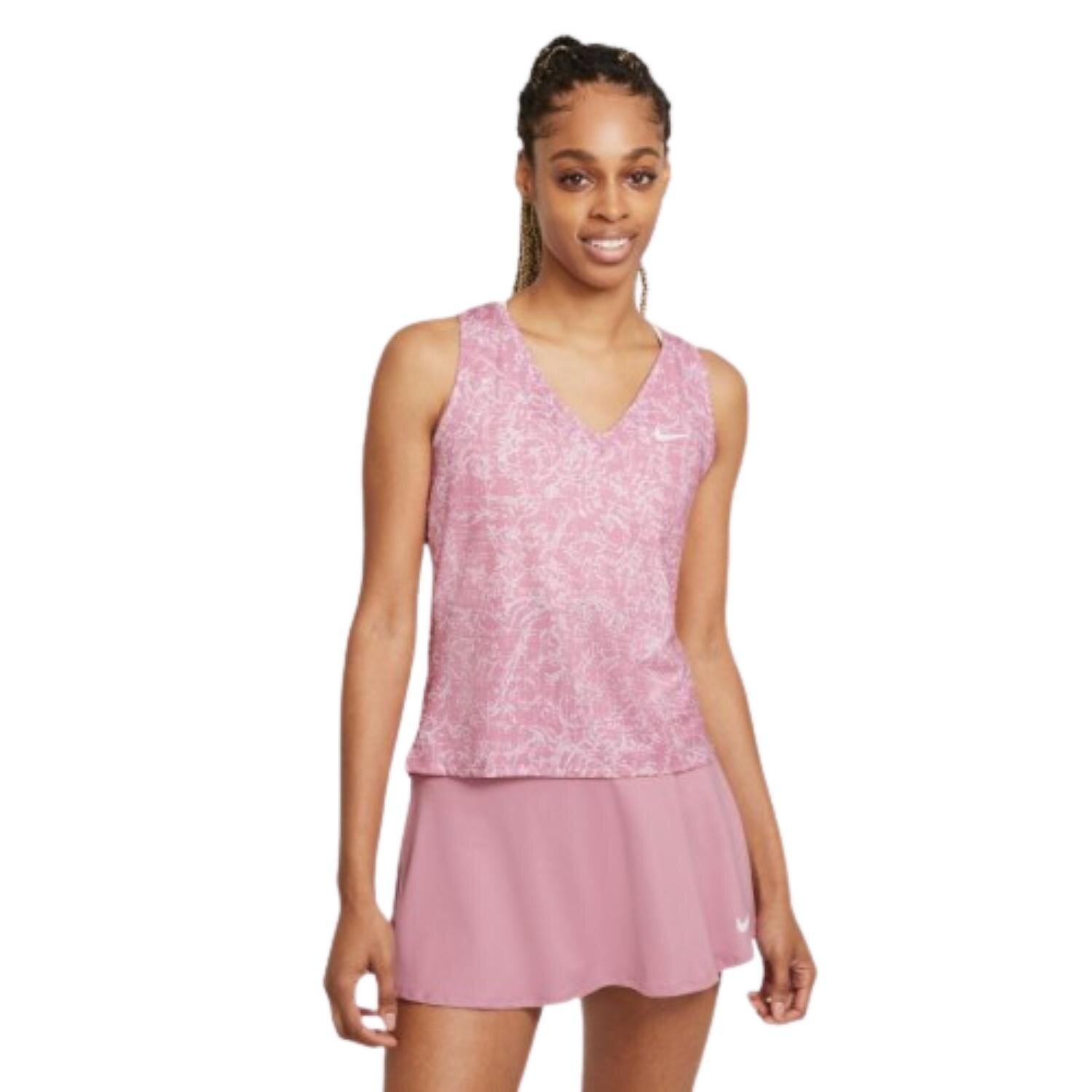 Nike Court Victory Tanktop Dark Elemental Pink/White - OLD