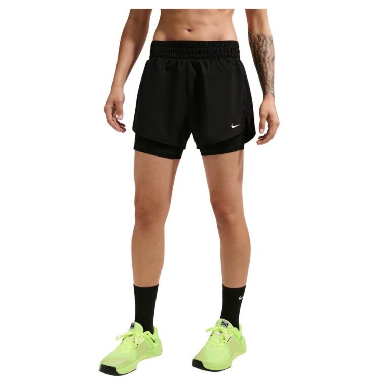 Nike One High-Waisted Dri-FIT 2-in-1 Women Shorts Black