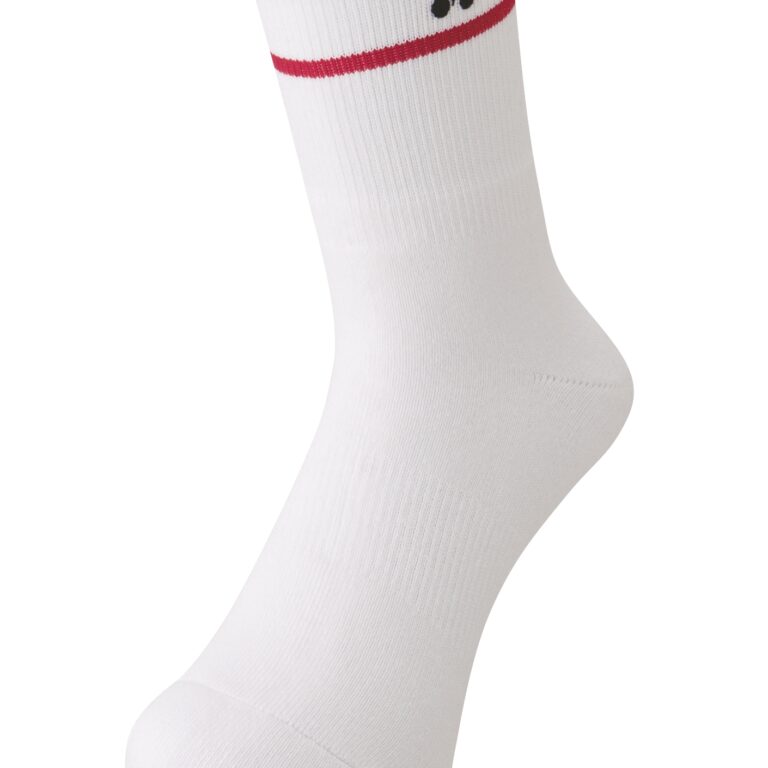 Yonex 19172AYX 75th Sport Crew Sock 1-pack White/Red - OLD