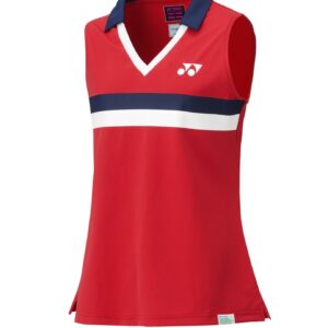 Yonex 75th Dame Sleeveless Polo 20627A Ruby Red - OLD