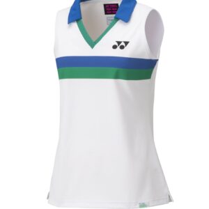 Yonex 75th Dame Sleeveless Polo 20627A White