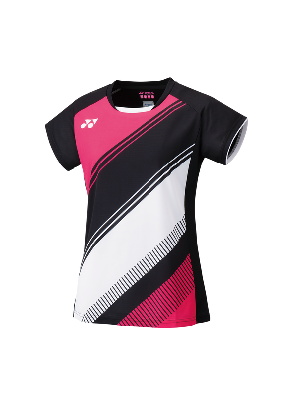 Yonex Crew Neck T-shirt Tournament 20591EX Dame Black/Pink - OLD